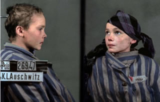 This photo shows the 14-year-old Czesława Kwok, who was sent to Auschwitz at the end of 1942.