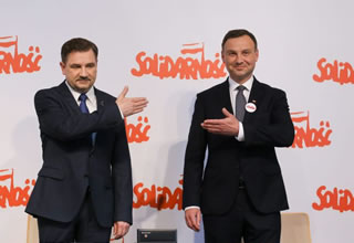 Andrzej Duda endorsed by Solidarity Trade Union.